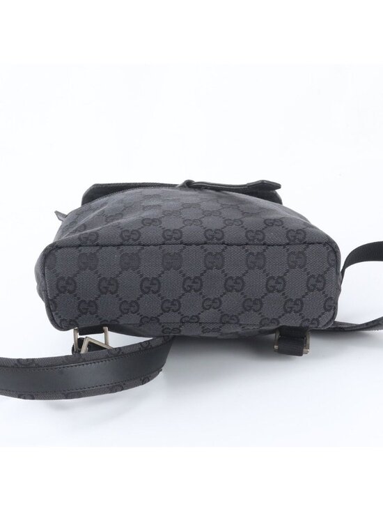 Gucci GG Canvas Leather Backpack Black main image 4